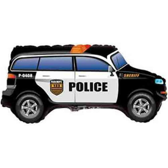 33 inch Police Car Foil Mylar Balloon - Party Supplies Decorations