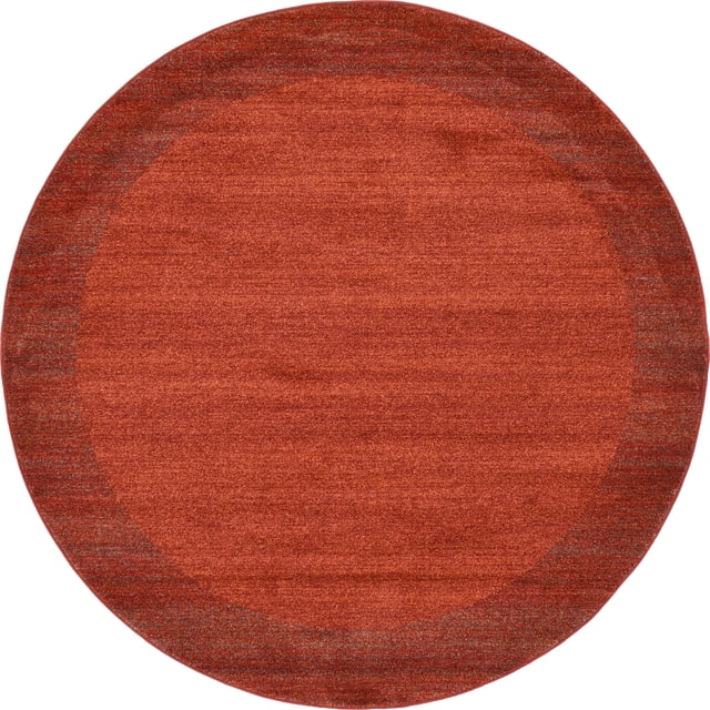 Unique Loom Del Mar Collection Tapis de Transition Contemporain Rond, 6', Terre Cuite/rouge