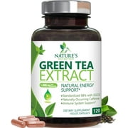 Green Tea Extract Capsules 1000mg 98% Standardized EGCG - 3X Strength for Natural Energy - Heart Support with Polyphenols - Gentle Caffeine - 120 Capsules
