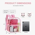 thumbnail image 4 of Mochila transparente aprobada por USPECLARE Stadium, impermeable, rosa, 4 of 9