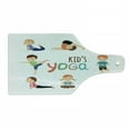 thumbnail image 1 of Yoga Cutting Board, in Different Poses Fun Humor Gymnastics for and Healthy Lifestyle Theme, Decorative Tempered Glass Cutting and Serving Board, Wine Bottle Shape, Multicolor, by Ambesonne, 1 of 1