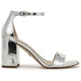 thumbnail image 5 of Sam Edelman Women's Daniella Heeled Sandal Soft Silver Specchio 6 Medium, 5 of 6