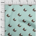 thumbnail image 2 of oneOone Cotton Silk Pastel Mint Fabric Nautical Craft Projects Decor Fabric Printed By The Yard 42 Inch Wide, 2 of 6