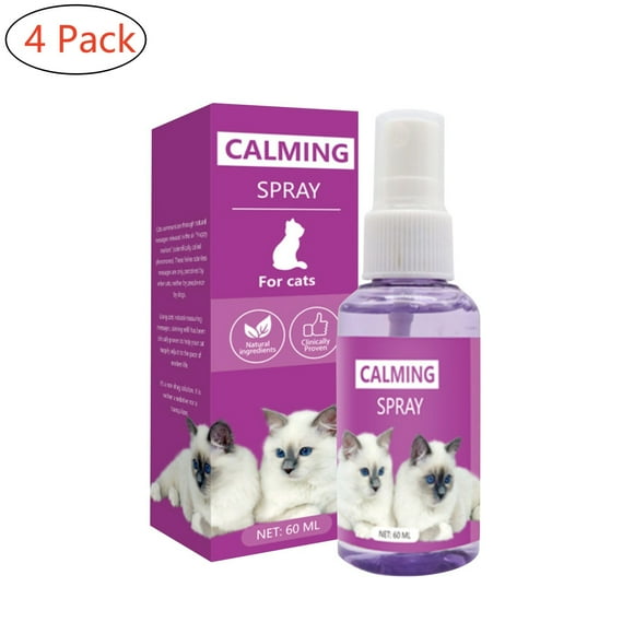 60ML Pheromone Cat Emotional Soothing Spray Cat Pheromone Feliway Anti-Stress Spray,4Packs