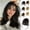 # Brown Black, variant on Bangs Hair Clip in Bangs 100% Real Human Hair Extensions Wispy Bangs Clip on Air Bangs for Women Hairpieces Curved Bangs (Wispy Bangs, Color # Blonde)