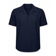 thumbnail image 4 of Guluxicc Men's Cotton Tops Button Down Collared Shirts Regular Fit Short Sleeve Solid Color Breathable Summer Business Casual Tops, 4 of 8