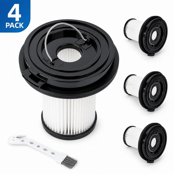 4 Pack XR Filter Replacement for Bissell Cleanview XR 200W/ Cleanview XR Pet 300W Stick Cordless Vacuum Cleaner 3789U 3789X 3797V 3797W 3789 3798