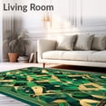 thumbnail image 2 of ODIKA 4'x6' Machine Washable Non-Slip Area Rug, Classic Green Abstract High Traffic Rug, Green, 84749, 2 of 7