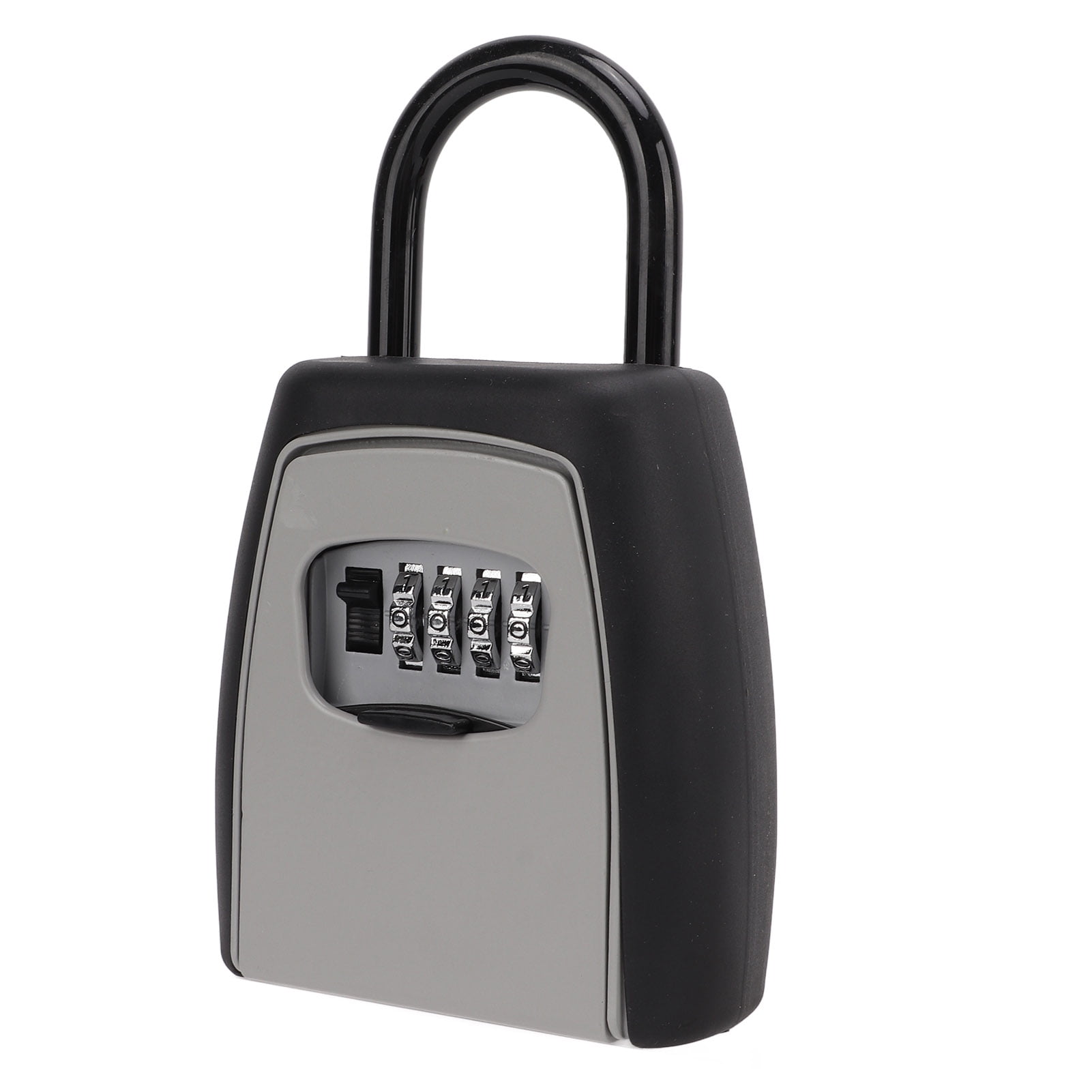 NFTIGB Key Lock Box Hanging Portable Resettable 4-Digit Combination Password Lockbox for Home Warehouse Security Heavy-Duty Weather-Resistant Key Storage Case Box with Loop (6.69 inches / 17 cm)