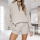 thumbnail image 2 of Chándal casual de mujer Color sólido 2 piezas Conjuntos de salón Cintura elástica Otoño Invierno FLhrweasw Nuevo, 2 of 6