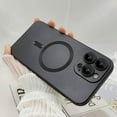 thumbnail image 4 of Magnetic case for iPhone 13 Pro Phone Case for Women, Matte Luxury Soft Metallic Luster Design with Camera Lens Protector, Compatible with Magsafe Case for iPhone 13 Pro 6.1" - Black, 4 of 12