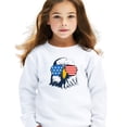 thumbnail image 2 of USA Eagle Sweatshirt for Women, Teens, and Girls Red White & Blue Trendy Patriotic Sweater White Sweatshirt Youth Small, 2 of 5
