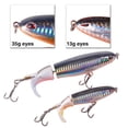 thumbnail image 3 of Señuelo de pesca Topwater, cebo Artificial Whopper Popper, Plopper duro, cola giratoria suave, 1 pieza, 10cm/14cm, 3 of 4