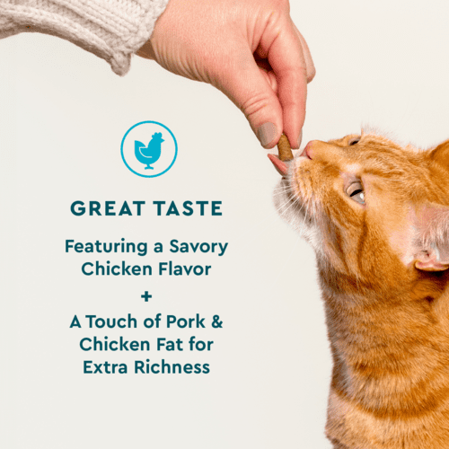 Vet IQ Calming Health Supplement for Cats, Chicken Flavored Crunchy Chews, Approx. 30 Day Supply