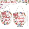 thumbnail image 3 of Dienrx Happy Mother's Day Welcome Sign Wreath 12 Inch Round Wooden Hanging Door Sign Colorful Floral Rustic Farmhouse Porch Decorations with Ribbon Bow for Mother's Day Front Door Decor, 3 of 7