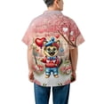 thumbnail image 5 of Happy Valentine’s Day Adorable German Shepherd Puppy Holding Heart Balloon Hawaiian Shirt Breathable Summer Unisex Merch Alsatian Dog Lover Gifts - 00030, 5 of 6