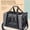 Grey, variant on Airline Approved Pet Carrier Bag with Enhanced Five-Sided Mesh Ventilation for Small Dogs and Cats, Stereoscopic Non-Deformable Pet Travel Shoulder Backpack Crate, Black, 17.7 Inches / 45 cm