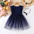 thumbnail image 4 of Sngxgn Toddler Tutu Dress Little Girls Fluffy Summer Dresses Casual Party Tulle Dress for Kids(Blue,140), 4 of 4