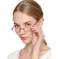 thumbnail image 2 of GFDYREE Demi-Lunettes de Lecture Demi-Monture en Métal Verres à Charnière à Ressort pour Hommes et Femmes, 2 of 6