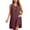 *Wine, variant on ClodeEU Plus Size Women's V Neck Sleeveless Mini Dress,Casual Summer Loose Dress Black,Women's Plus XXL