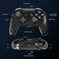thumbnail image 2 of Manette Sans Fil Pro pour ATTOE Switch, Manette de Jeu Sans Fil ATTOE 1000mAh avec Double Vibration et Capture d'Écran, pour Switch/Switch Lite/PC, 2 of 6