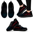thumbnail image 1 of Zapatos de enfermería para mujer con suela blanda negra y diseño de estrellas, zapatillas deportivas rojas con estampado de ECG, cómodas zapatillas de verano, zapatos planos, 1 of 6