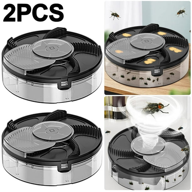 Atrapamoscas USB Automático Trampa Eléctrica para Moscas Atrapa Insectos (B Negro)