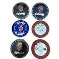 thumbnail image 5 of Insignia de parachoques de maletero con logotipo de capó delantero de coche de fibra de carbono para Saab 68mm, 2 uds., 5 of 5