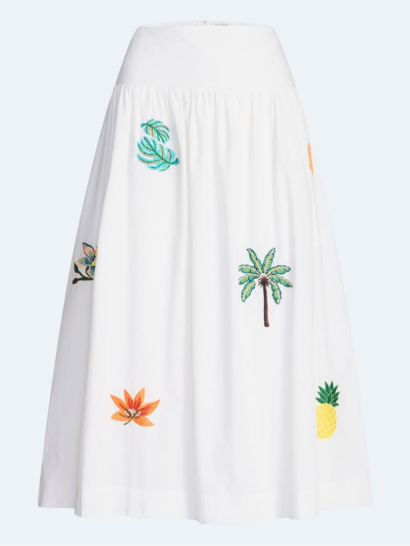 Free Assembly Women's and Women's Plus Embroidered Cotton Maxi
