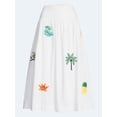 thumbnail image 6 of Free Assembly Women's and Women's Plus Embroidered Cotton Maxi Skirt with Drop Waist, Sizes XS-4X, 6 of 6