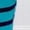 Blue, variant on Plus Size Knitted Striped Round Neck Puff Sleeve Bodycon Split Drawstring Midi Casual Dress