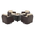 thumbnail image 1 of Crosley Furniture Palm Harbor 5PC Wicker / Rattan Conversation Set in Sand/Brown, 1 of 17