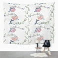 thumbnail image 2 of UFAEZU Floral Branch White Red Pink Rose Bouquet Garden Flowers Buds Leaves On Pastel Wall Art Hanging Tapestry Home Decor for Living Room Bedroom Dorm 60x80 inch, 2 of 2