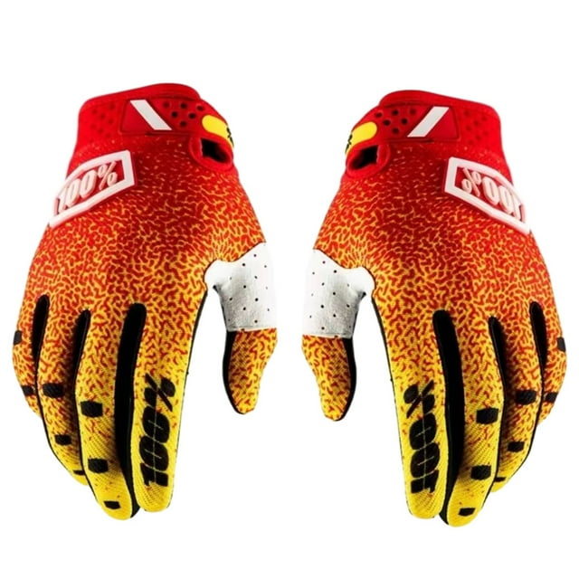 Destyer Protection And Waterproof Motorbike Mittens For Comfort Breathable Motorcycle Gloves Orange color M 1Set