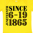 thumbnail image 4 of Inktastic Juneteenth Since 6-19-1865 Boys or Girls Baby Bodysuit, 4 of 5