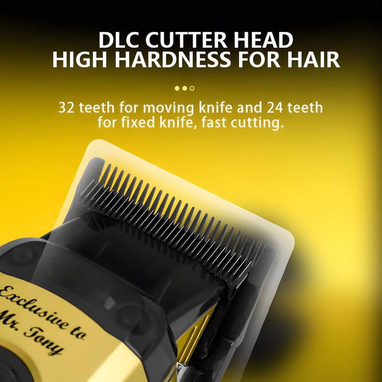 Kemei 電動バリカン KM-90-4 ゴールド 充電式 DLC刃 プロ仕様 KEMEI 90-4 Professional Hair Clippers for Men, 11500 RPM Barber