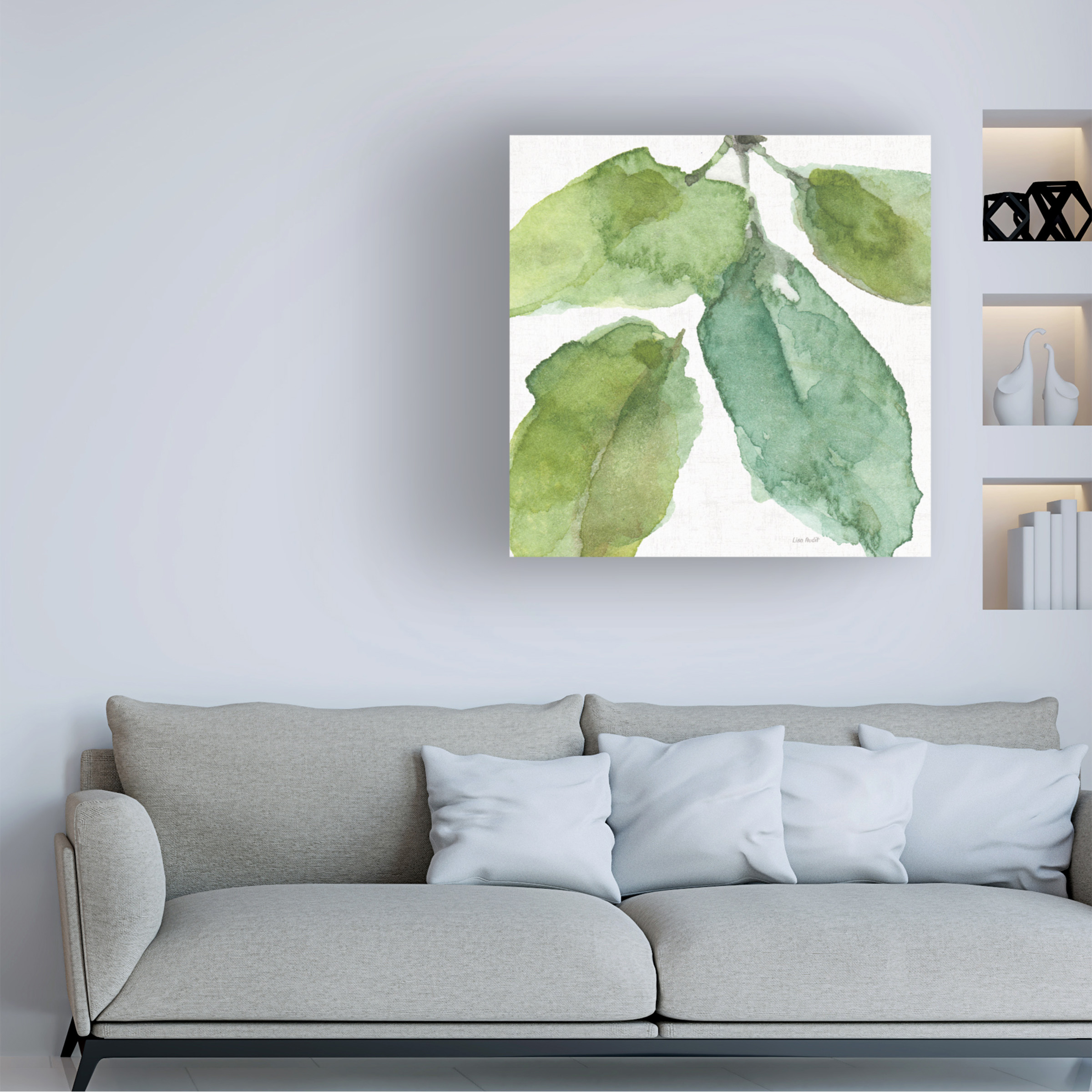 Trademark Fine Art 'Blue and Green Garden VIII' Canvas Art by Lisa Audit