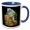 Blue/White, variant on 3drose, Illustration of Beekeeper with Bees and Honeycomb Honey, 11oz Mug