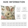 thumbnail image 5 of Creowell Happy Easter Bunny Pillow Covers Rabbit Flower Spring Farmhouse Decorative Throw Pillow Cases Blue Pink Yellow Cushion Cover for Couch, 5 of 5