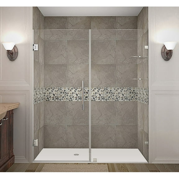 Aston Sdr990-61-10 Nautis Gs 61" Wide X 72" High Frameless Hinged Shower Door - Stainless