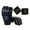 thumbnail image 2 of Guantes de boxeo de medio , guantes de sparring, guantes, equipo de protección, guantes de boxeo a prueba de golpes para golpear bolsas pesadas, f Esqueleto negro, 2 of 8