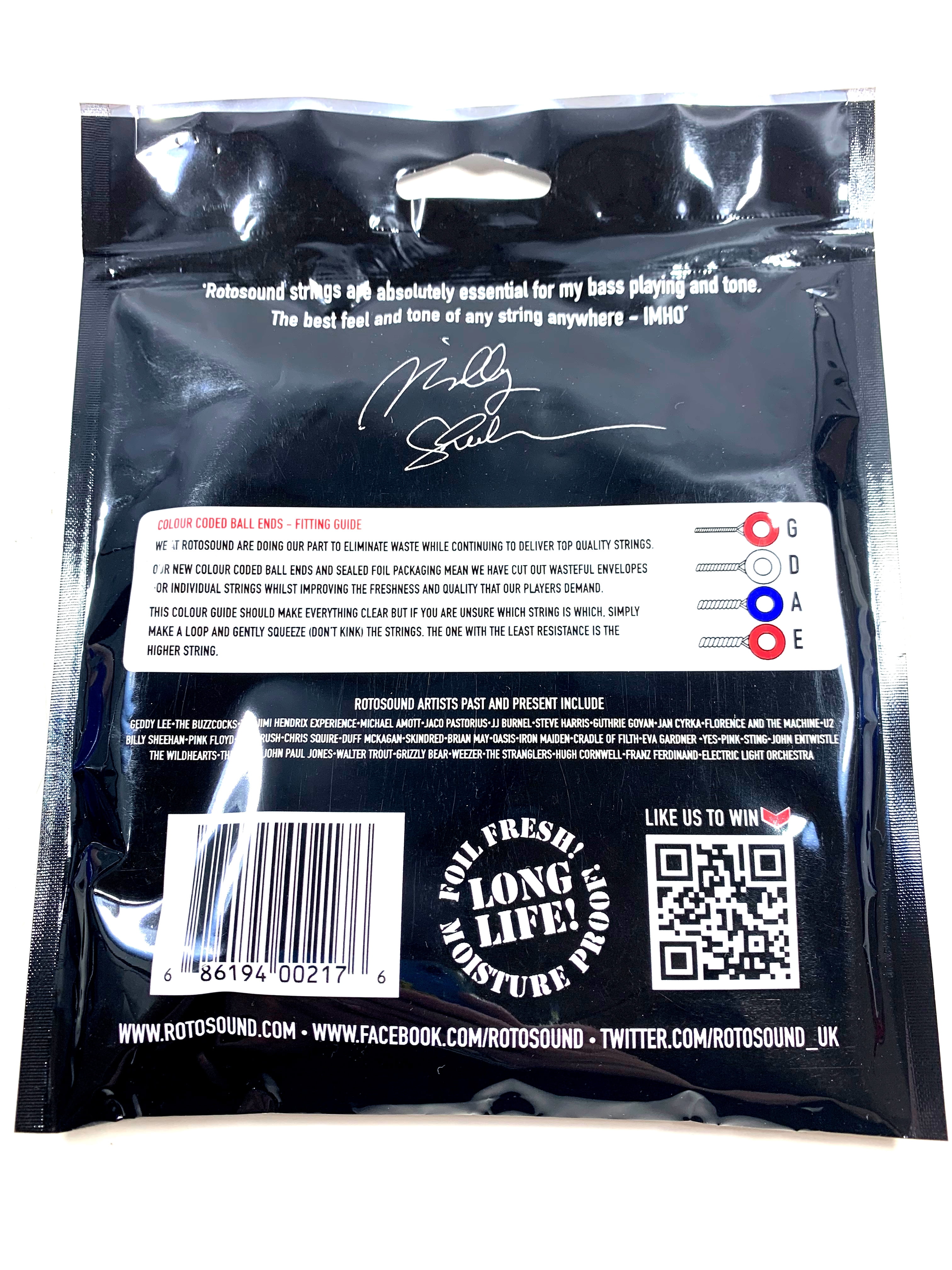 Rotosound BS66 Swing Bass Billy Sheehan Signature Electric Bass 4 String Set (43-100)