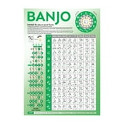Coated Paper Banjo Chords Chart Learning Aid Educational Portable Practice Chart Teaching Material for Beginner Friends Pianist Holiday Gifts