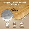 thumbnail image 2 of Large Bamboo Cutting Boards Set of 4 for Kitchen, Bamboo Charcuterie Chopping Board with Holder Non Slip, Steak Serving Tray with Juice Groove, Big Butcher Block for Cheese, Ideal for Gift, 2 of 9
