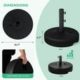 thumbnail image 3 of JEAREY 22L Patio Umbrella Stand, Outdoor Umbrella Base Water Filled Stand, Patio Outdoor Umbrella Holder (Ink Black), 3 of 7