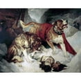 thumbnail image 2 of Landseer, Sir Edwin 24x20 Black Modern Framed Museum Art Print Titled - Alpine Mastiffs Reanimating a Distressed Traveller, 2 of 4