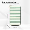 thumbnail image 2 of Leather Wallet 8 X 4.3 In Comfortable Light Waterproof And Durable Zipper Design Easy To Carry Lightgreen Stripe_18292_1, 2 of 8