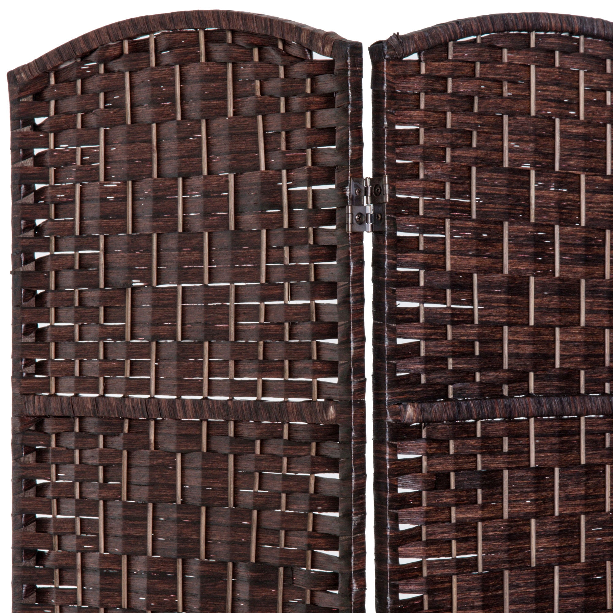 Privacy Screen 6' Tall Wicker Weave 3 Panel Room Divider Privacy Screen - Brown,Partition Screen