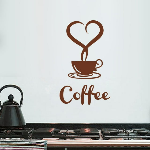 Agiferg New Arrival Beautiful Design Coffee Mugs Tea Coffee Art Decal Vinyl Wall Sticker