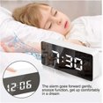 thumbnail image 2 of Alarm Clock, LED Display Digital Alarm Clock with Light Sensing Dimming Mode, Bedroom Living Room Bedside Clock, Home Decor, White, 2 of 5